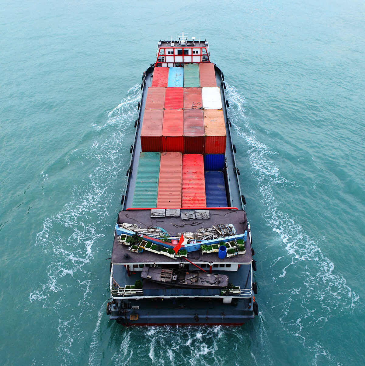Cargo container vessel representing marine and transit insurance